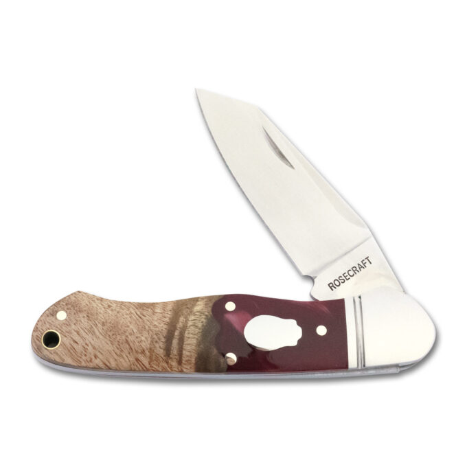 RoseCraft Blades Ocoee River Kayak Red Resin Burl RCT009-RW