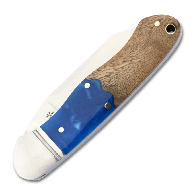 RoseCraft Blades Ocoee River Kayak Blue Resin Burl RCT009-BW