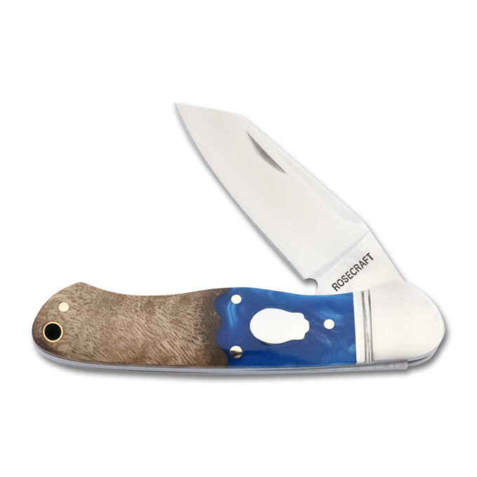 RoseCraft Blades Ocoee River Kayak Blue Resin Burl RCT009-BW