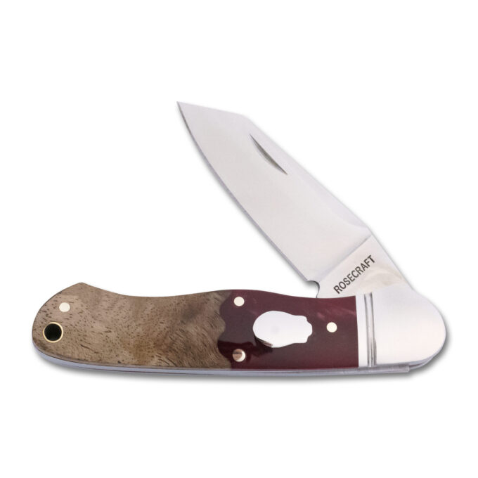 RoseCraft Blades Ocoee River Kayak Red Resin Burl RCT009-RW