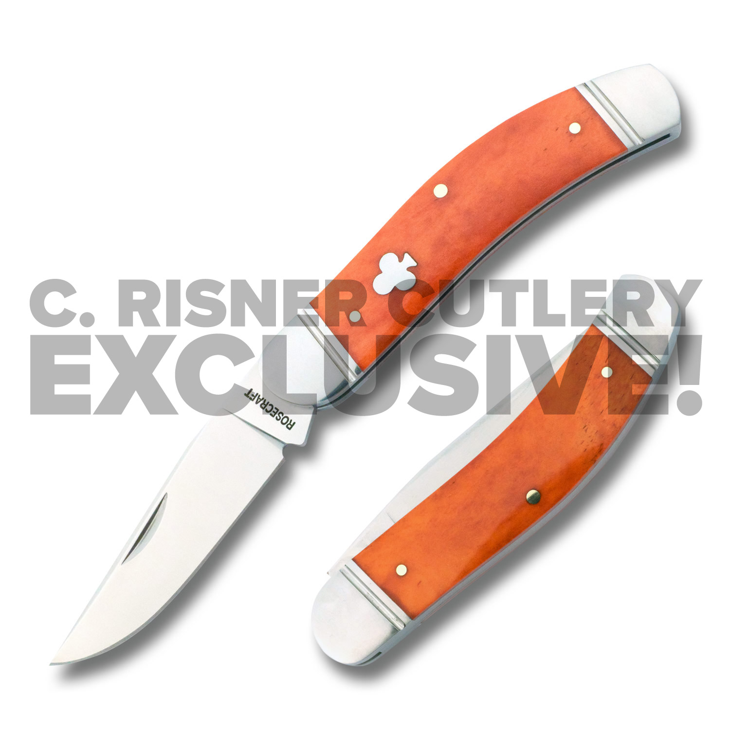 RoseCraft Blades Stinking Creek Sowbelly Bourbon Bone C. Risner Cutlery Exclusive RCT023-BOU