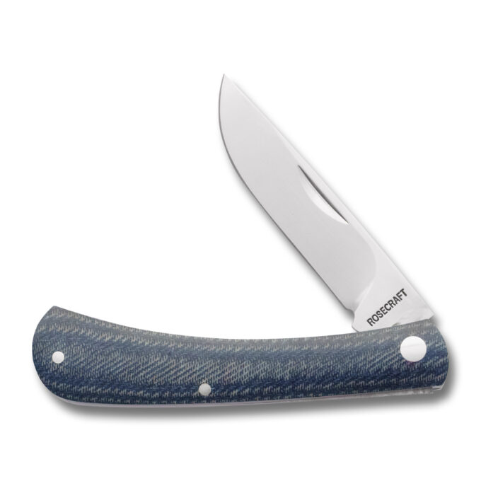 RoseCraft Blades Overall Creek Farm Hand Denim Micarta RCT022-BDM