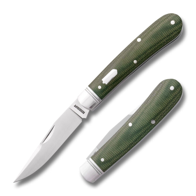 RoseCraft Blades Buffalo River Jack Green Micarta RCT030-DGM