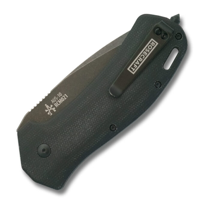 RoseCraft Blades MA-12 Button Lock Black RCM021-BK