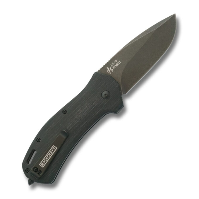 RoseCraft Blades MA-12 Button Lock Black RCM021-BK