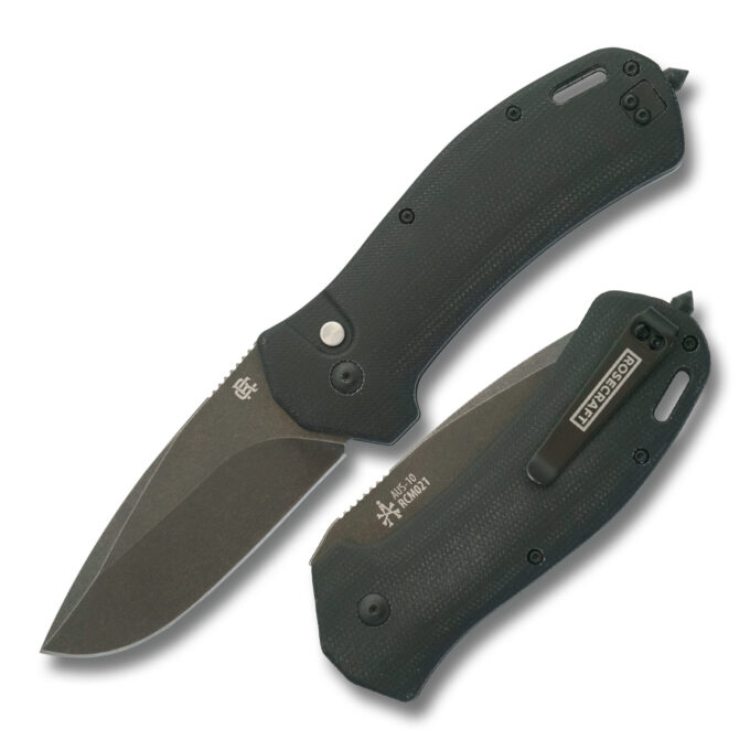 RoseCraft Blades MA-12 Button Lock Black RCM021-BK
