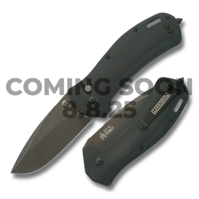 RCM021-BK RoseCraft MA-12 Button Lock Black Micarta Coming Soon