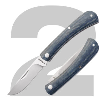RCT022-BDM-2ND RoseCraft Overall Creek Farm Hand Blue Denim Micarta 2ND
