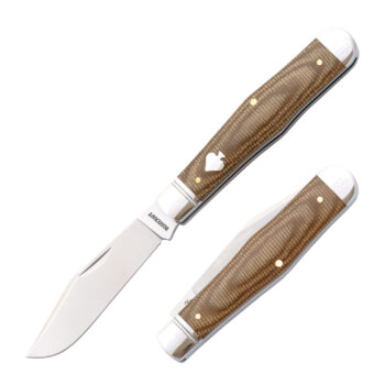 RoseCraft Blades Cumberland River Coke Bottle Light Brown Micarta RCT026-LBM