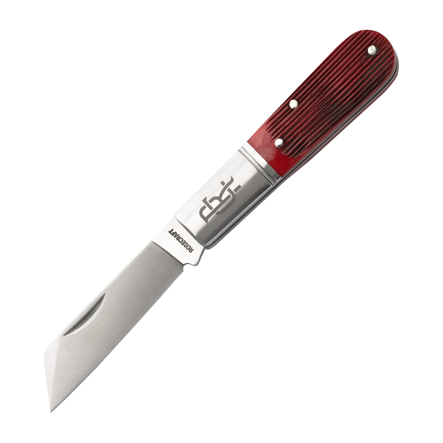 RoseCraft Blades Beaver Creek Barlow Red Barnboard Jigged Bone RCT006-RBJ