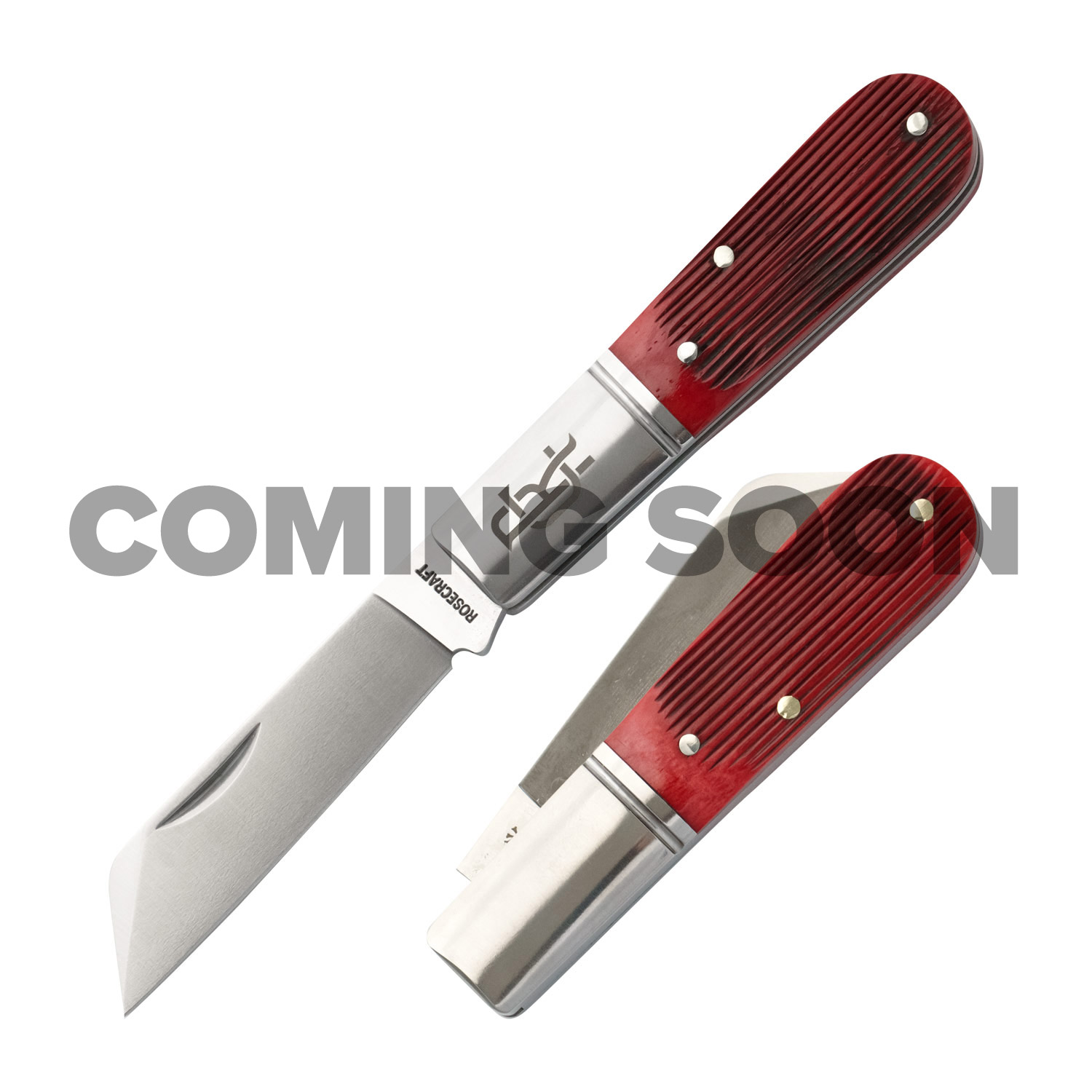 RoseCraft Blades Beaver Creek Barlow Red Barnboard Jigged Bone RCT006-RBJ
