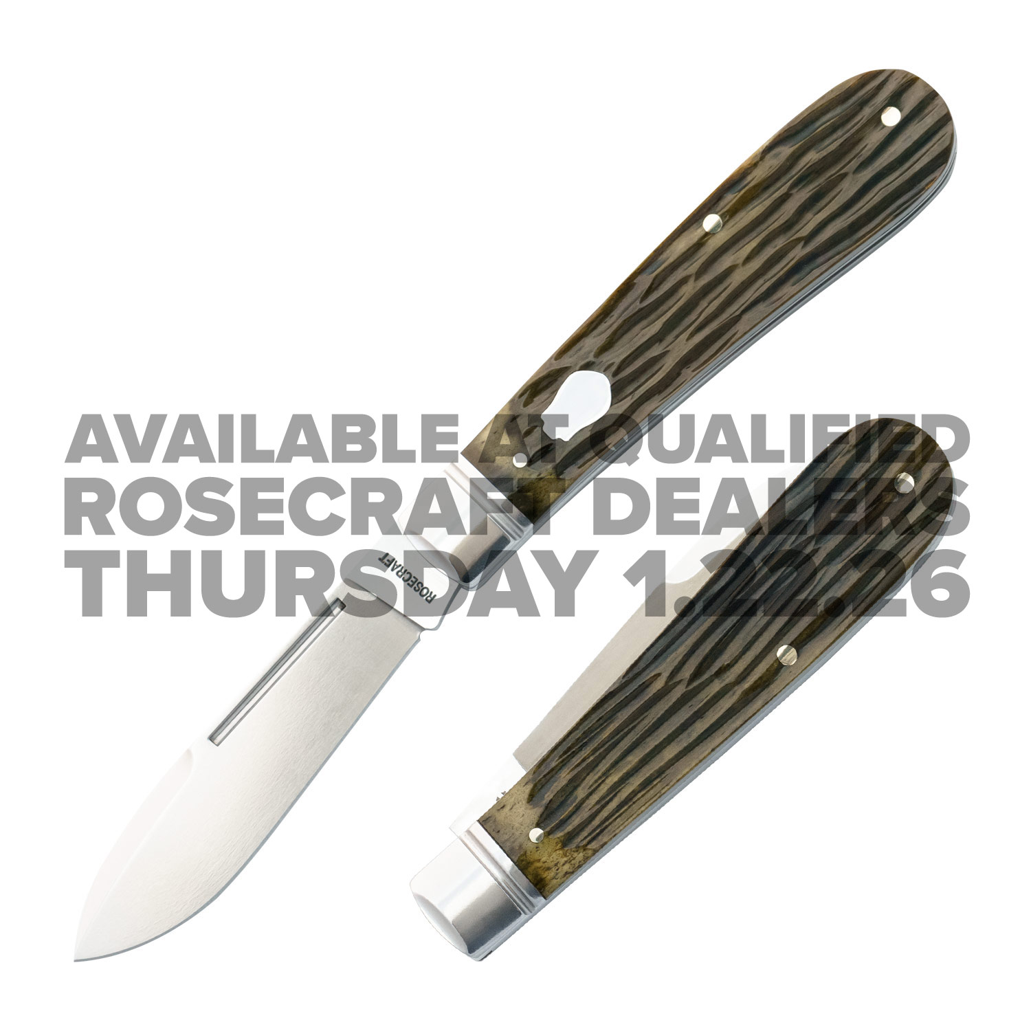 RoseCraft Nolichucky Jack Vintage Jigged Bone RCT011-VJB