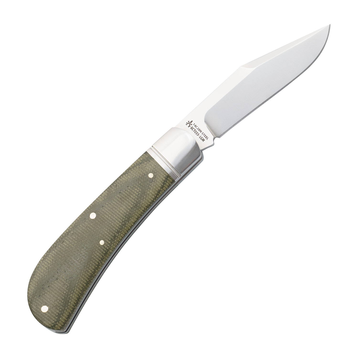 RoseCraft Hatchie River Jack Light Green Micarta RCT033-LGM